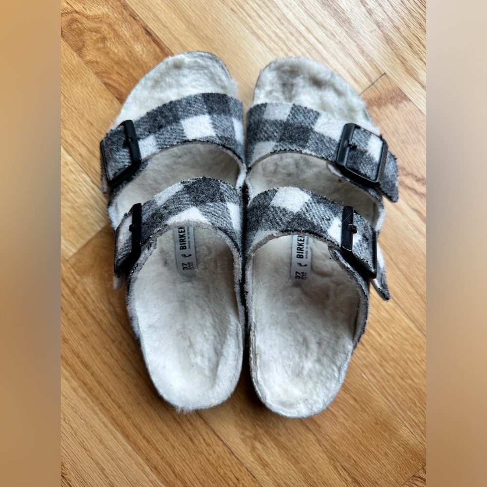 Plaid Birkenstocks size 37